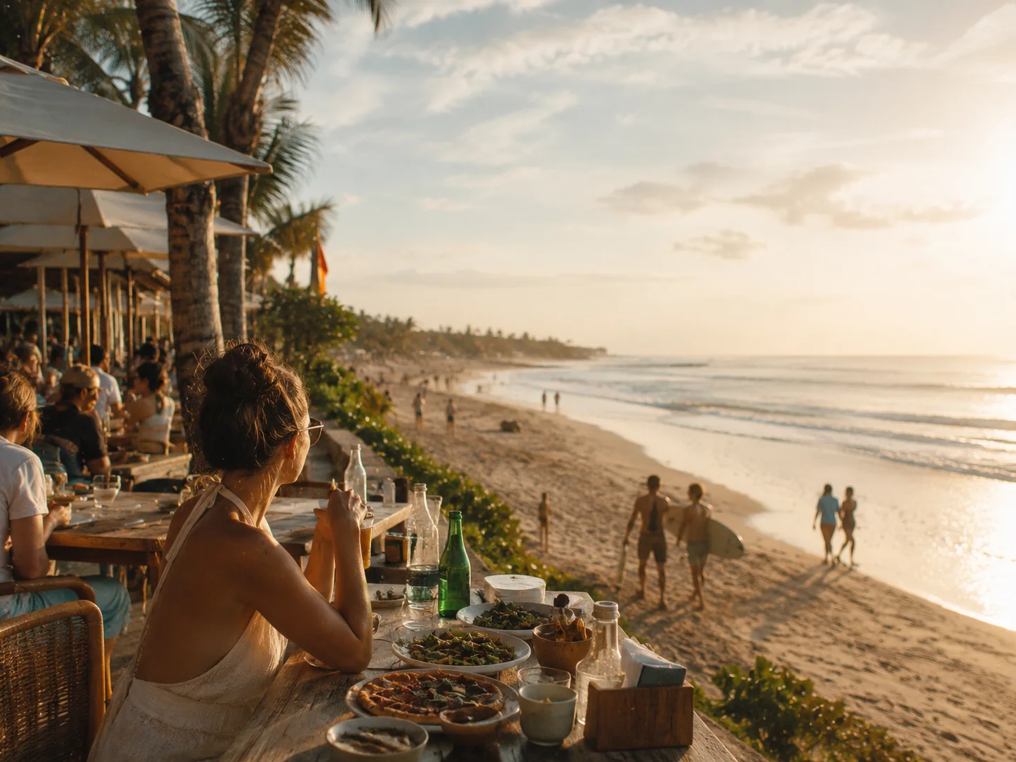 Seminyak beachside dining and coastal lifestyle in Bali